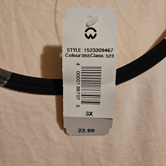 Women's Plus Size Floral 3/4 Sleeve Baseball Tee 3X - Warehouse One - Picture 5 of 10